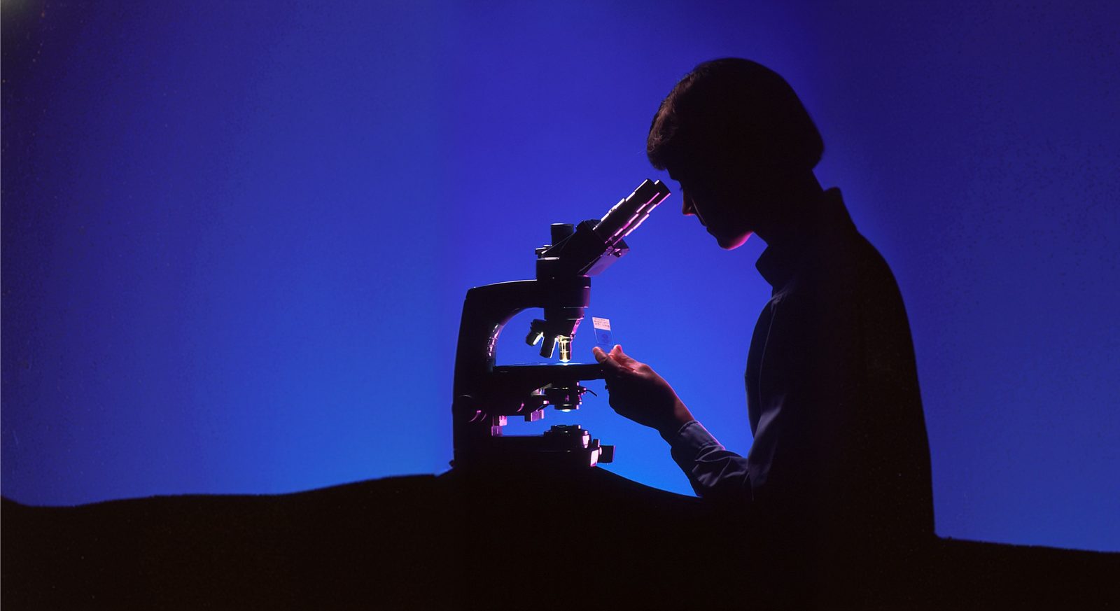 Investigadora trabajando con un microscopio en un laboratorio